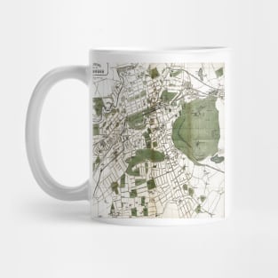 Old map of Edinburgh, no background Mug